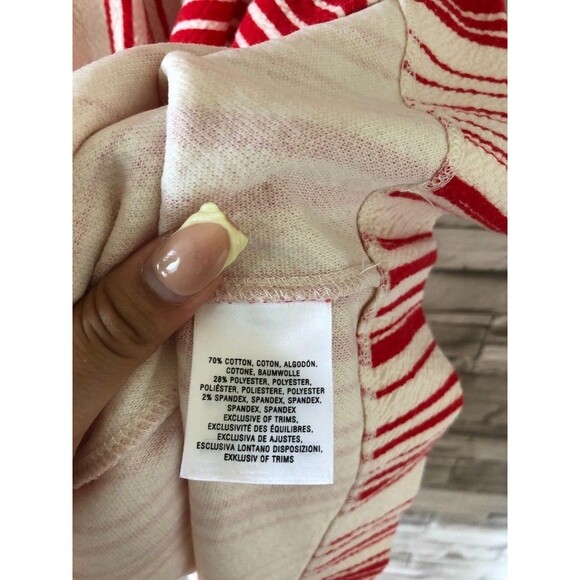 Anthropologie Postmark Poppy Stripe Dress Size 8 Fit and Flare Red with Pockets - Picture 6 of 11